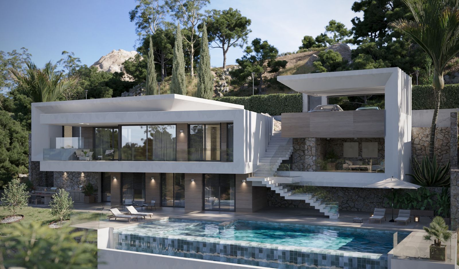Villa moderne avec piscine et vue sur le golf, Villa Evania Europa Golf.